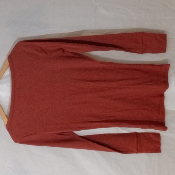 Women's Burnt Orange Long Sleeve Tee - Picture 2 of 3
